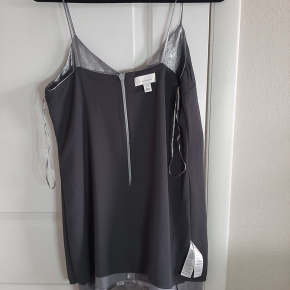 Topshop silver party mini dress 6 - Picture 7 of 10